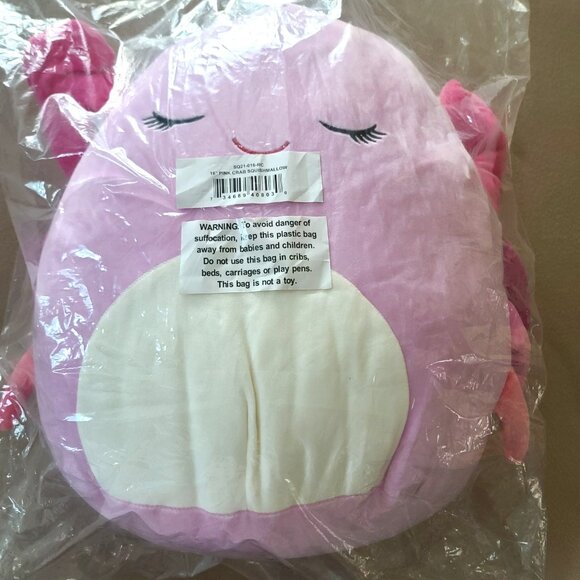 Squishmallows 16 Squishmallows Cailey the Pink Crab 16 Inches Plush Large Kellytoy NWT